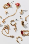 Urban Outfitters Belladona Chain Post & Hoop Earring Set In Gold, Women's At
