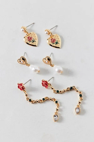 Urban Outfitters Belladona Pearl Dangle Earring Set In Gold, Women's At