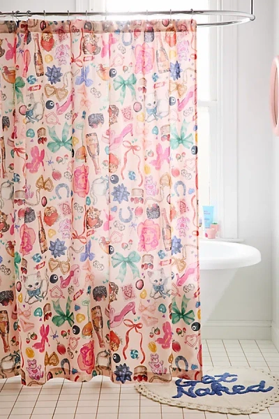Urban Outfitters Betty Collage Patterned Shower Curtain At  In Multi