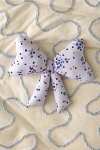 Urban Outfitters Big Bow Printed Throw Pillow In Blueberries At  In Multi
