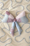 Urban Outfitters Big Bow Printed Throw Pillow In Patchwork At  In Multi