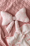 Urban Outfitters Big Bow Printed Throw Pillow In Pink Painted At