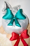 Urban Outfitters Big Bow Satin Throw Pillow In Green At  In Animal Print