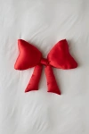 Urban Outfitters Big Bow Satin Throw Pillow In Red At