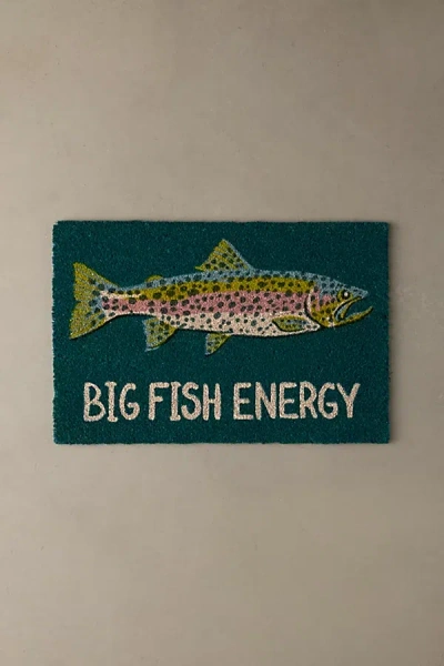 Urban Outfitters Big Fish Energy Coir Doormat In Blue At