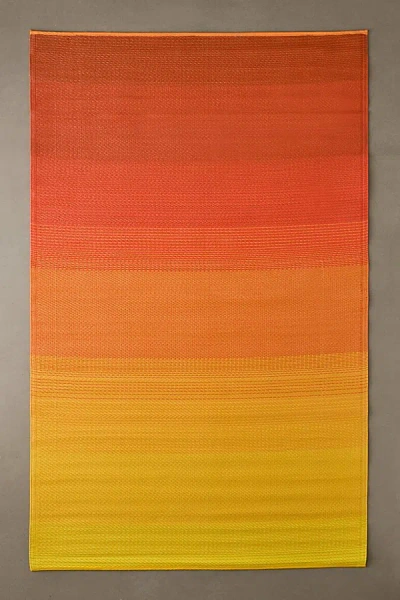Urban Outfitters Big Sur Sunset Outdoor Rug In Orange At