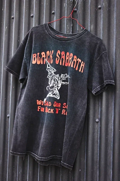 Urban Outfitters Black Sabbath Graphic Tee In Black, Men's At