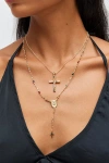 Urban Outfitters Blair Cross Layered Necklace In Gold, Women's At  In Gold