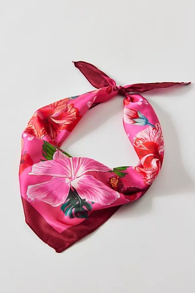 Urban Outfitters Blair Printed Satin Head Scarf In Pink, Women's At