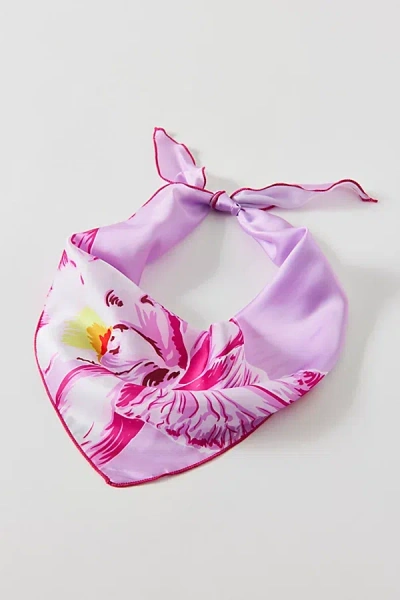 Urban Outfitters Blair Printed Satin Head Scarf In Purple, Women's At  In Gold