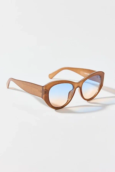 Urban Outfitters Blake Plastic Oversized Oval Readers In Brown, Women's At