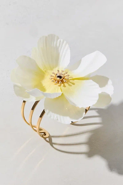 Urban Outfitters Bloom 3d Flower Arm Cuff In Ivory, Women's At  In White