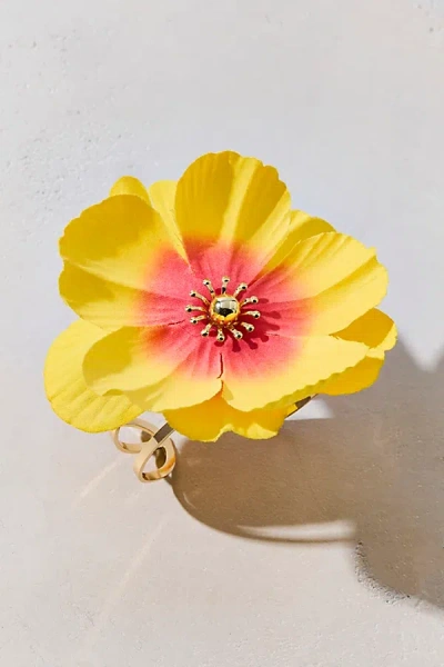 Urban Outfitters Bloom 3d Flower Arm Cuff In Orange, Women's At  In Yellow