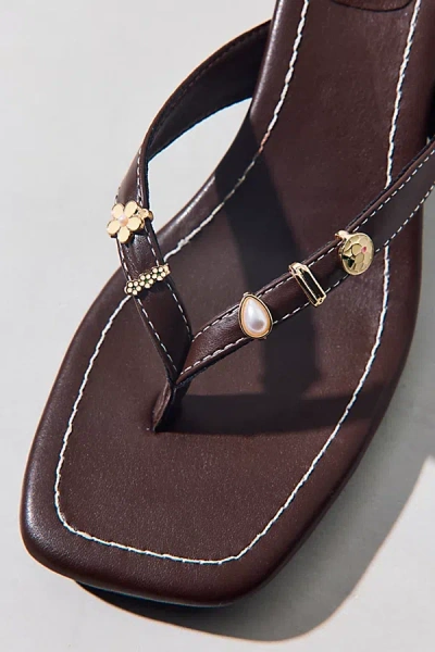 Urban Outfitters Bloom Flower Enamel Sandal Charms Set In Yellow Ground, Women's At