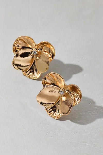 Urban Outfitters Bloom Flower Stud Earring In Gold, Women's At