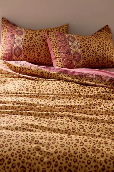 Urban Outfitters Boho Cheetah Border Duvet Cover In Cheetah At  In Animal Print
