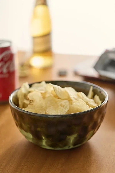 Urban Outfitters Boho Dimpled Ceramic Cereal Bowl In Dark Green At