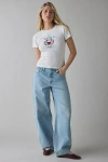 Urban Outfitters Bon Ami Kittens Applique Graphic Baby Tee In White, Women's At  In White
