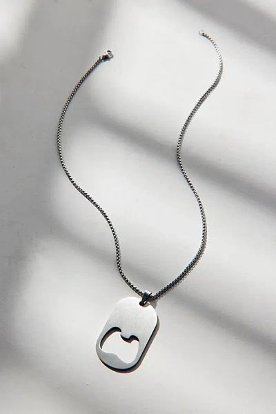 Urban Outfitters Bottle Opener Pendant Waterproof Necklace In Silver, Men's At