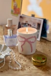 Urban Outfitters Bow Scented Candle In Sheer Musk/vanilla At  In White