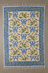 Urban Outfitters Bow Demask Screen Printed Rug In Blue At