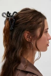 Urban Outfitters Resin Draped Bow Claw Clip In Black, Women's At