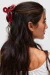 Urban Outfitters Resin Draped Bow Claw Clip In Maroon, Women's At  In Red