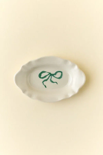 Urban Outfitters Bow Scalloped Ceramic Catch-all Dish In Assorted At