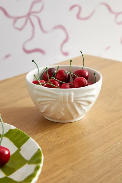 Urban Outfitters Bow Snack Bowl In Cream At  In Red