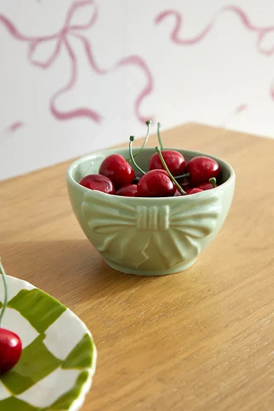 Urban Outfitters Bow Snack Bowl In Mint At  In Green