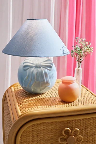 Urban Outfitters Bow Table Lamp In Blue At
