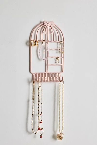 Urban Outfitters Bow Wall Mounted Jewelry Hanger In Pink At