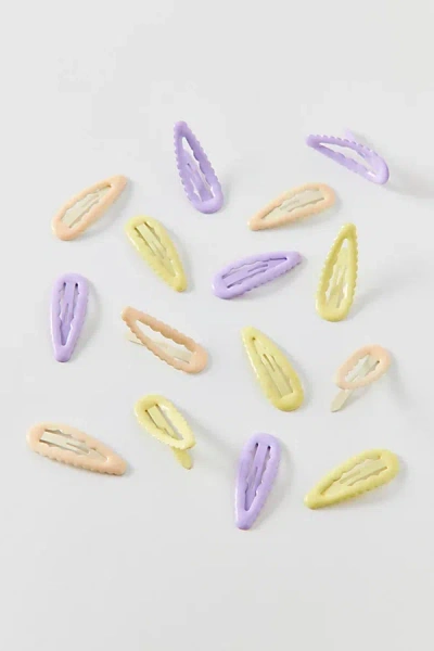 Urban Outfitters Boxed Snap Clips Set In Yellow/neutral/purple, Women's At