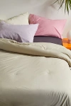 URBAN OUTFITTERS BREEZY COTTON PERCALE COMFORTER IN SAGE AT URBAN OUTFITTERS