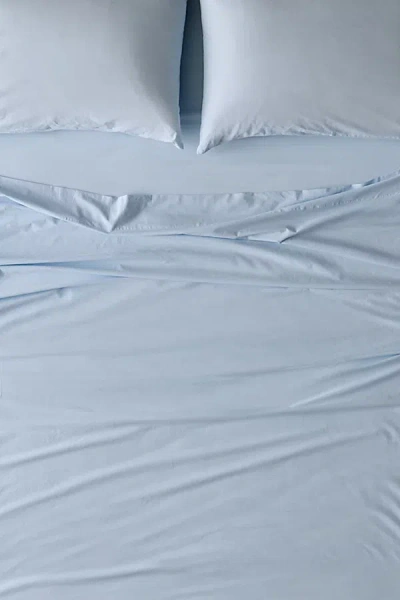 Urban Outfitters Breezy Cotton Percale Sheet Set In Ice Water At  In Blue