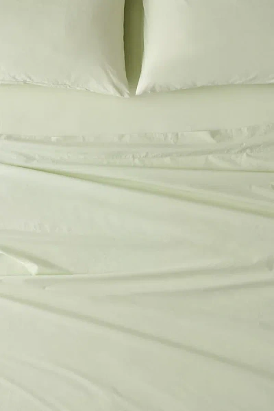Urban Outfitters Breezy Cotton Percale Sheet Set In Olive At