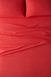 Urban Outfitters Breezy Cotton Percale Sheet Set In Red At