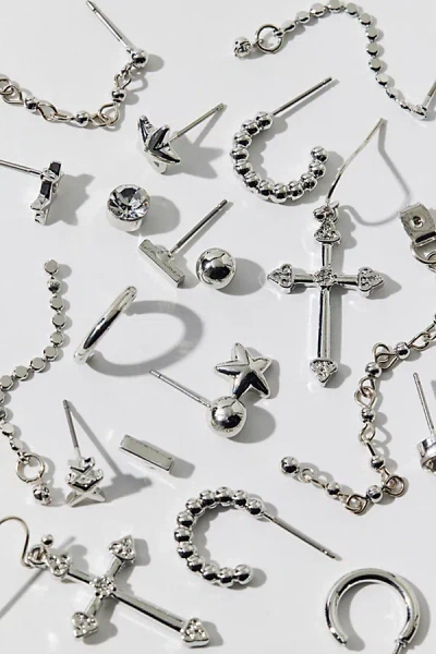 Urban Outfitters Brielle Multi Earrings Set In Silver, Women's At