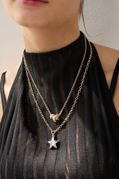 Urban Outfitters Bristol Pendant Layering Necklace Set In Gold, Women's At
