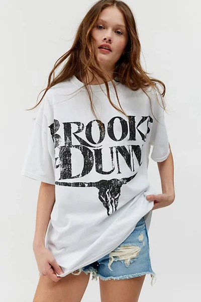 Urban Outfitters Brooks & Dunn Oversized Graphic Tee In Ivory, Women's At