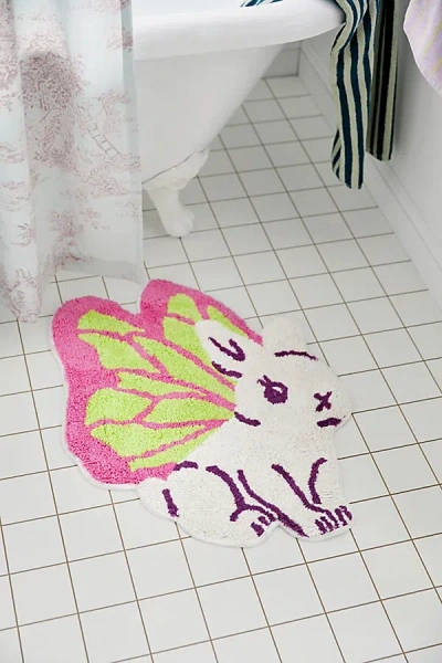 Urban Outfitters Bunny Fly Bath Mat In Ivory At