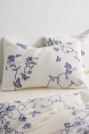 Urban Outfitters Bunny Toile Patterned Cotton Gauze Sham Set In Blue At