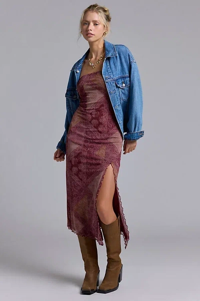 Urban Outfitters In Burgundy Print
