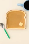 Urban Outfitters Buttered Toast Shaped Ceramic Dinner Plate In Tanners Brown At  In Brown
