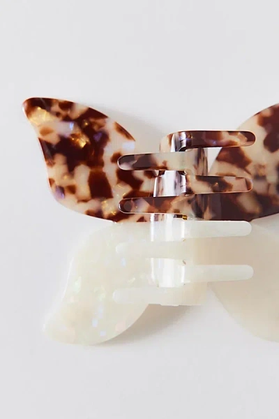 Urban Outfitters Butterfly Claw Clip In Brown, Women's At  In Gold