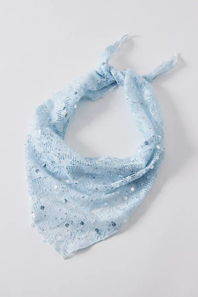 Urban Outfitters Butterfly Sequin Headscarf In Blue, Women's At