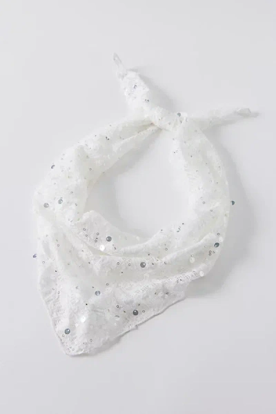 Urban Outfitters Butterfly Sequin Headscarf In Ivory, Women's At  In White