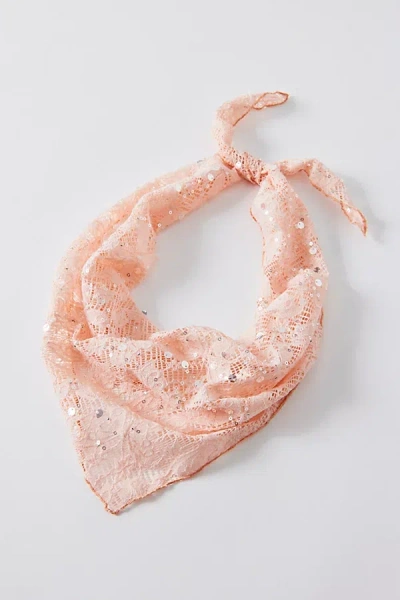 Urban Outfitters Butterfly Sequin Headscarf In Pink, Women's At