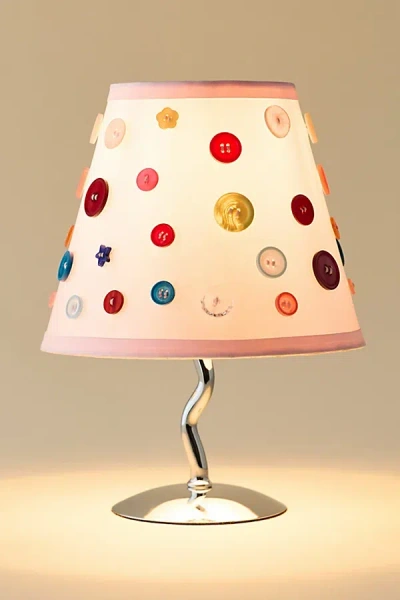 Urban Outfitters Button Tapered Lamp Shade In Pink At  In Multi