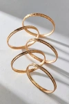 Urban Outfitters Byzantium Gold Metal Bangle Bracelet Set In Gold, Women's At  In Gold